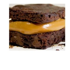 Brownie recheado com doce de leite